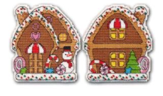 click here to view larger image of Magnet - Gingerbread House (counted cross stitch kit)