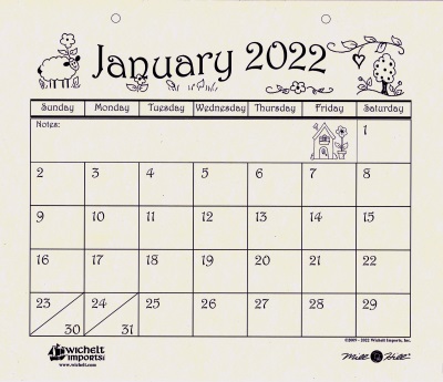 click here to view larger image of 2022 Mill Hill Calendar (accessory)