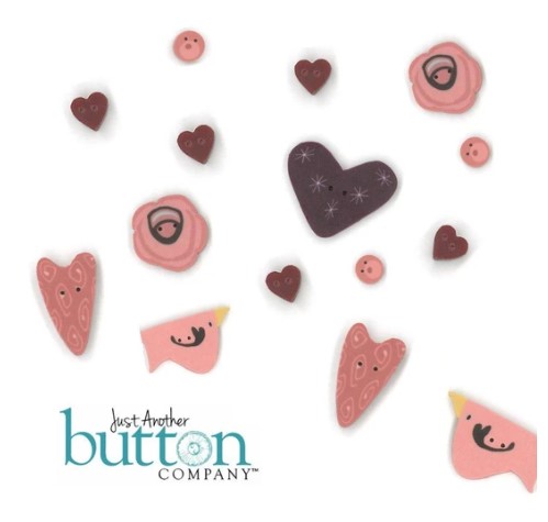 click here to view larger image of Valentine Row Button Pack (JAB) (button pack)