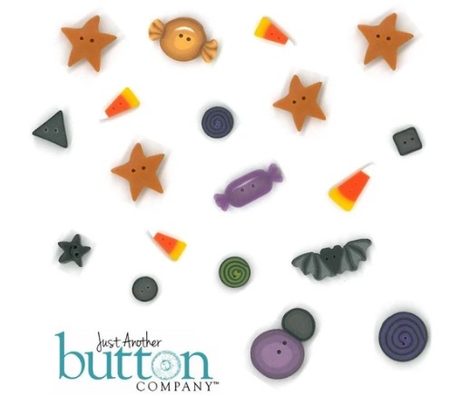 click here to view larger image of Trick or Treat Row Button Pack (button pack)