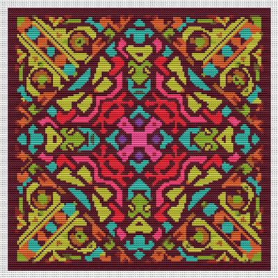 click here to view larger image of Mandala Series Joy - X Squared Cross Stitch	 (chart (special))