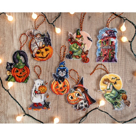 click here to view larger image of Halloween Toys  (counted cross stitch kit)