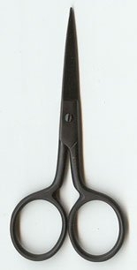 click here to view larger image of Embroidery Scissors Straight Matte Black 4" (accessory)
