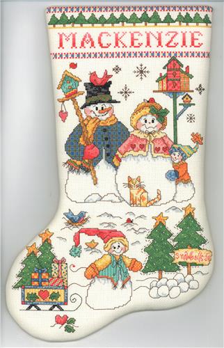 click here to view larger image of Snowy Day Stocking - Robin Kingsley (chart)
