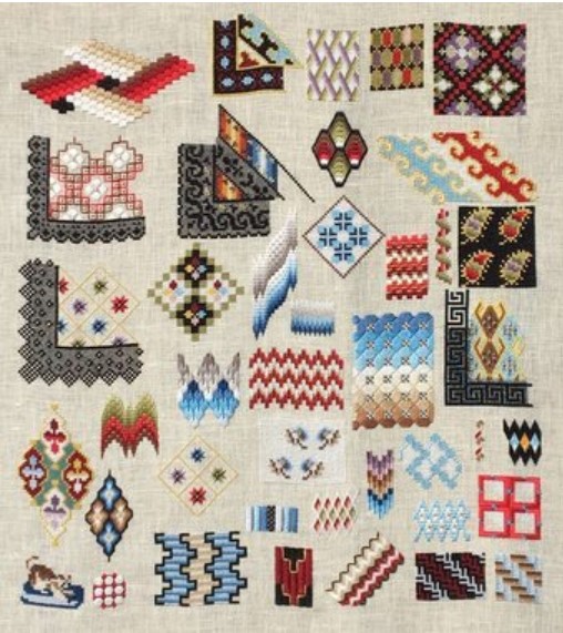 click here to view larger image of Woolwork Sampler - Perles et dentelles (chart)
