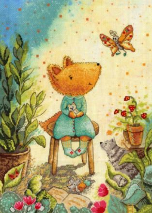Fox Garden - click here for more details about counted cross stitch kit