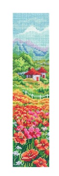 click here to view larger image of Bookmarks - Poppies (counted cross stitch kit)