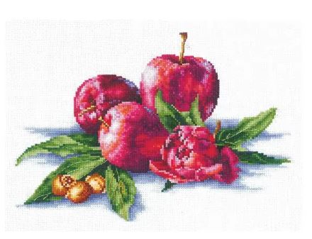 click here to view larger image of Apples and Hazelnut (counted cross stitch kit)