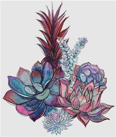 click here to view larger image of Bouquet Of Succulents V (chart)