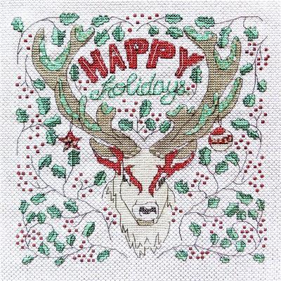 click here to view larger image of Happy Holidays Deer (chart)