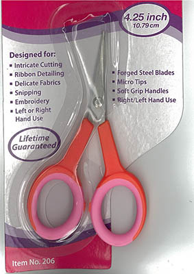 click here to view larger image of Embroidery Orange/Pink Scissors  (accessory)
