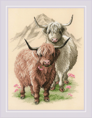 click here to view larger image of Highland Buddies (counted cross stitch kit)