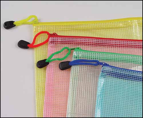 click here to view larger image of Mesh Zipper Storage Bag - 9 x 13in (Storage and Craft Organisers)