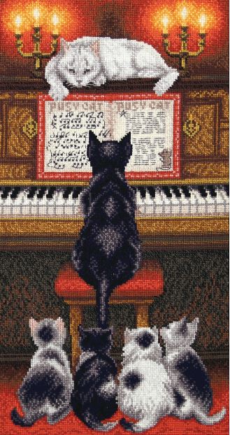 Music Lesson - click here for more details about counted cross stitch kit