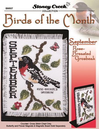click here to view larger image of Birds of the Month - September Rose Breasted Grosbeak (chart)