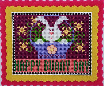click here to view larger image of Happy Bunny Day Kit (counted cross stitch kit)