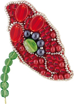 click here to view larger image of Red Petals (bead kit)
