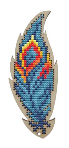 click here to view larger image of Blue Feather (counted cross stitch kit)