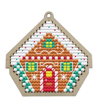 click here to view larger image of Christmas Gingerbread House (counted cross stitch kit)