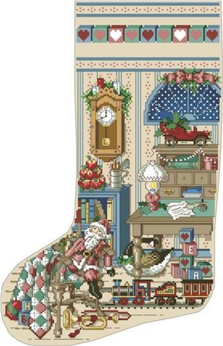 click here to view larger image of Holiday Study Heirloom Christmas Stocking (chart)