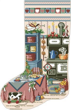 click here to view larger image of Holiday Kitchen Heirloom Stocking (chart)