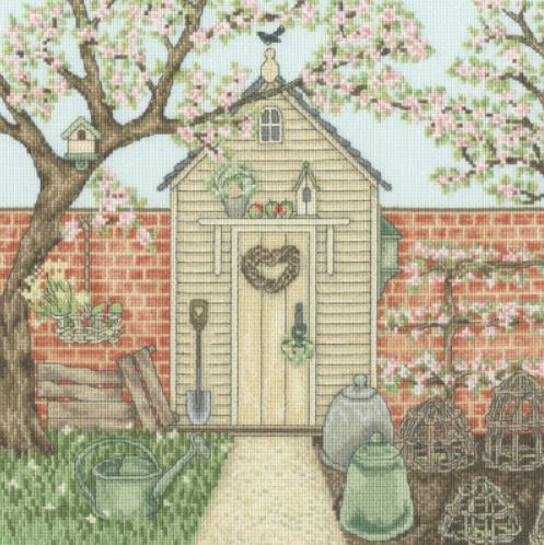 Potting Shed - click here for more details about counted cross stitch kit