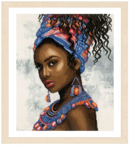 Headscarf Model - click here for more details about counted cross stitch kit