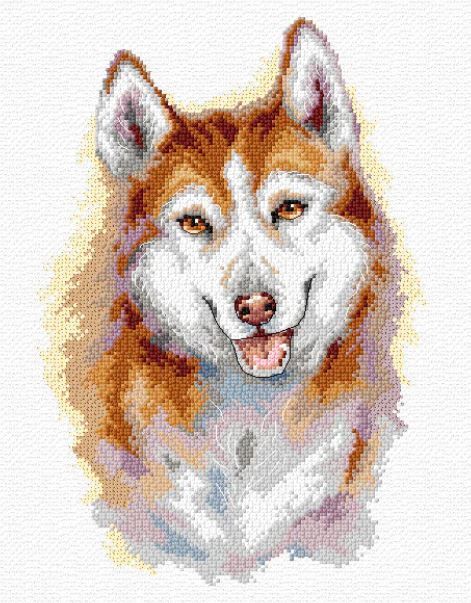 Husky - click here for more details about counted cross stitch kit