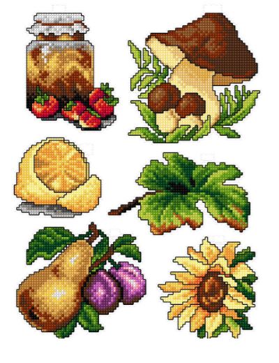 click here to view larger image of Autumn Gifts (counted cross stitch kit)