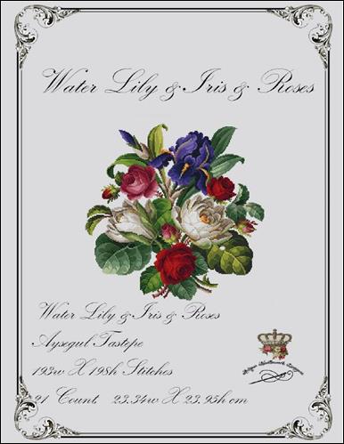 click here to view larger image of Water Lily & Iris & Roses (chart)