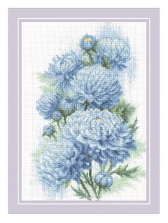 click here to view larger image of Delicate Chrysanthemums (counted cross stitch kit)