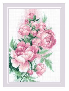 click here to view larger image of Lush Peonies (counted cross stitch kit)