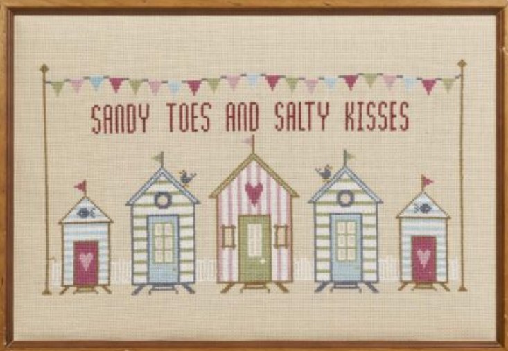 click here to view larger image of Sandy Toes Kit - 16ct Aida (counted cross stitch kit)