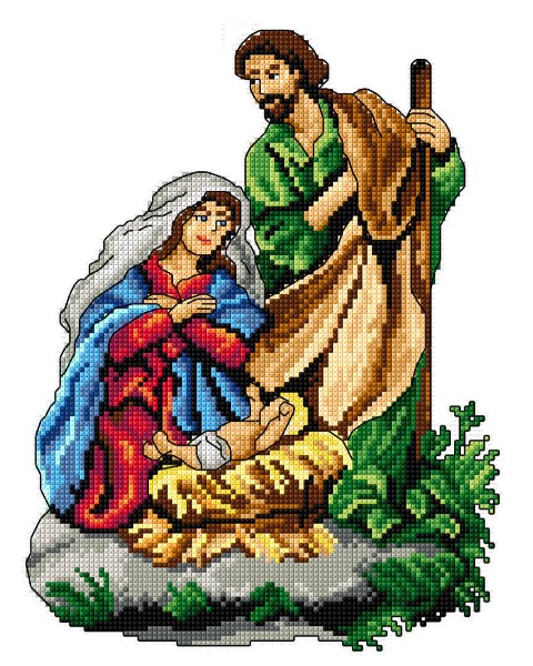 click here to view larger image of Birth of Christ (counted cross stitch kit)
