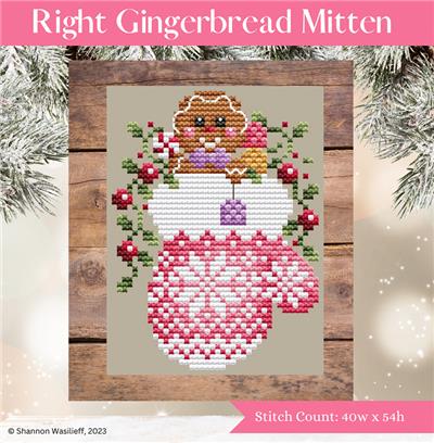 click here to view larger image of Right Gingerbread Mitten (chart)