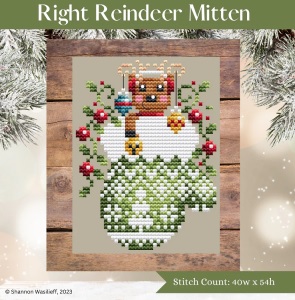 click here to view larger image of Right Reindeer Mitten (chart)