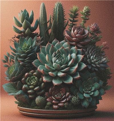 click here to view larger image of Arrangement of Succulents X (chart)