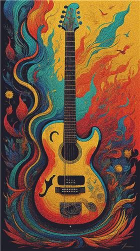 click here to view larger image of Neo-Fauvist Guitar (chart)