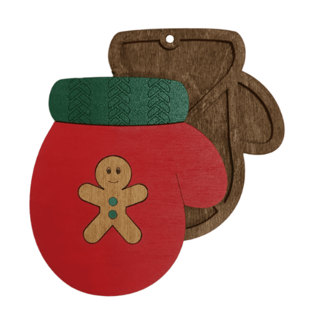 click here to view larger image of Wooden Bead Organizer - Christmas Mitten (accessory)
