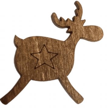 click here to view larger image of Wooden Magnetic Needle Holder - Star/Deer (accessory)