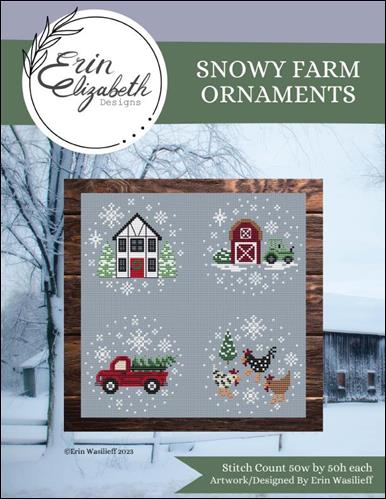 click here to view larger image of Snowy Farm Ornaments (chart)