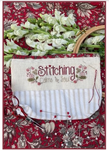 click here to view larger image of Stitching Calms the Soul Bag (counted cross stitch kit)