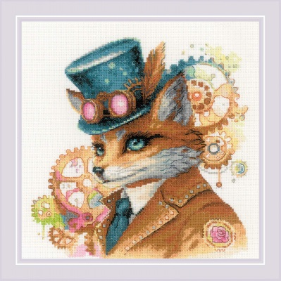 click here to view larger image of Steampunk Fox (counted cross stitch kit)