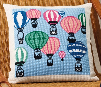 click here to view larger image of Balloons Cushion (needlepoint kit)