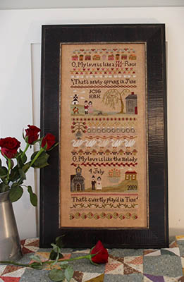 click here to view larger image of Red Red Rose Sampler (chart)