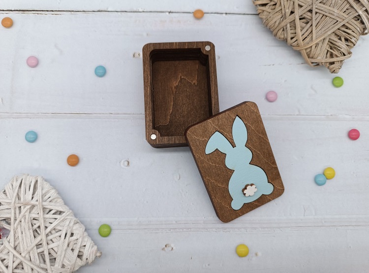 click here to view larger image of Wooden Box - Rabbit (accessory)