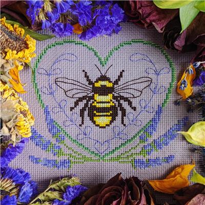 click here to view larger image of Lavender Bee Heart (chart)