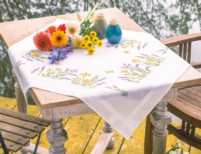 click here to view larger image of Lavender Tablecloth (embroidery kit)