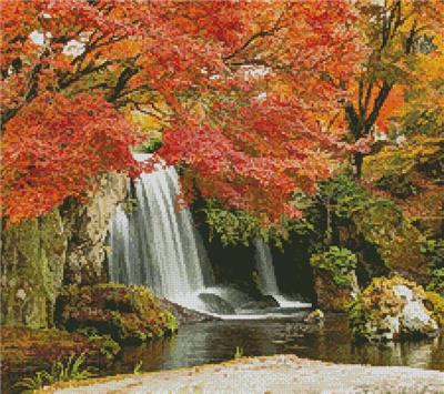 click here to view larger image of Autumn Waterfall (Crop) (chart)