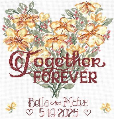 click here to view larger image of Forever Together - Ursula Michael (counted cross stitch kit)